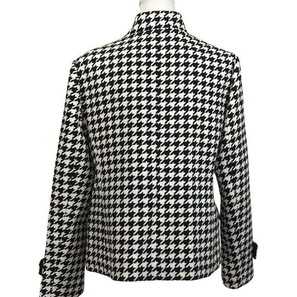 Ann Taylor houndstooth Jacket, classic, ladylike, equestrian, polished casual - Picture 3 of 6